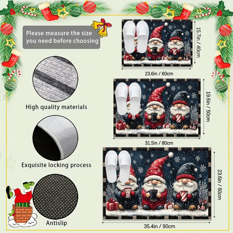 Christmas Gnome Doormat, Two Sizes, Non Slip, view 10