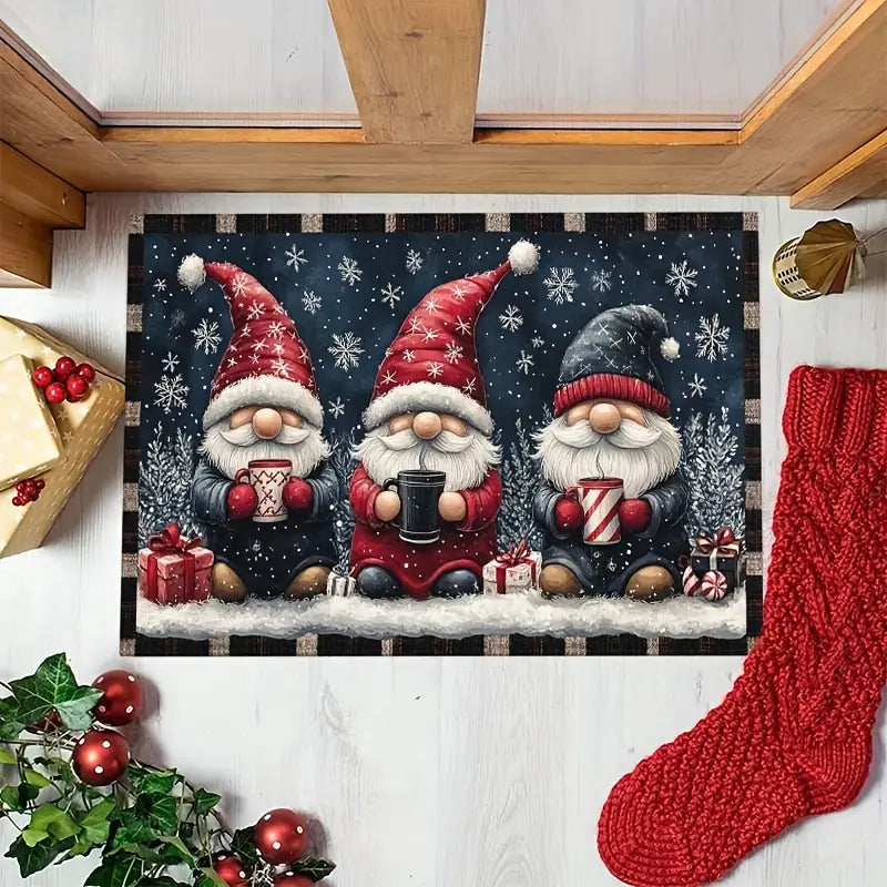 Christmas Gnome Doormat, Two Sizes, Non Slip, view 4