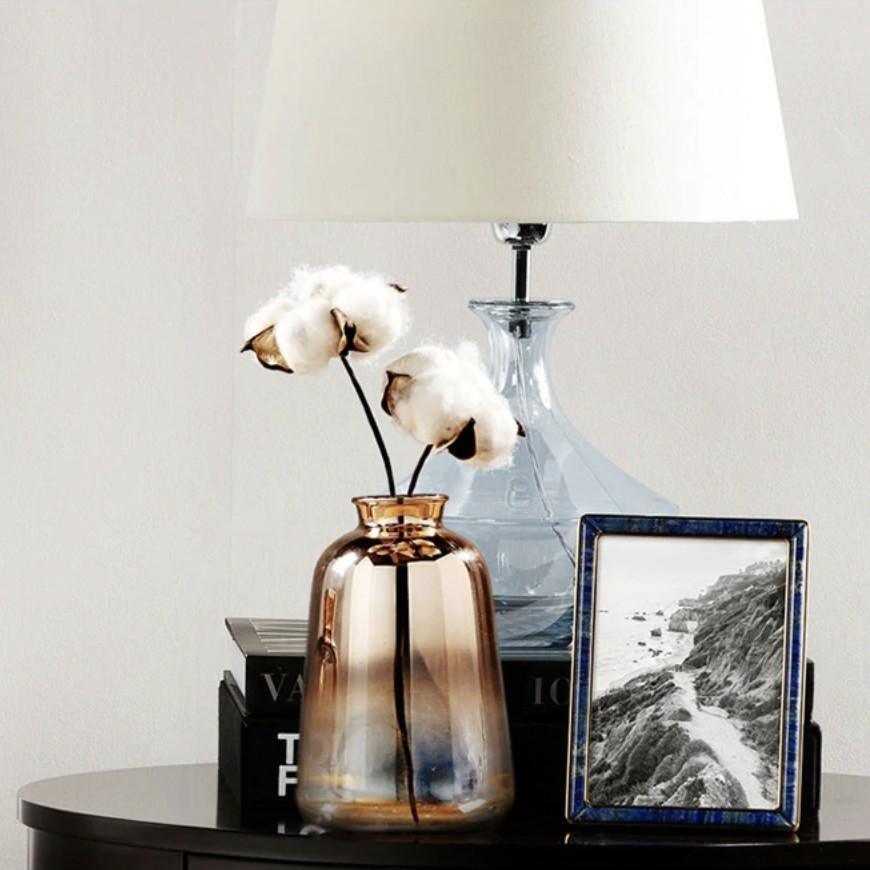 Electroplated Gold Glass Bud Vase, Solid or Gradient, view 5
