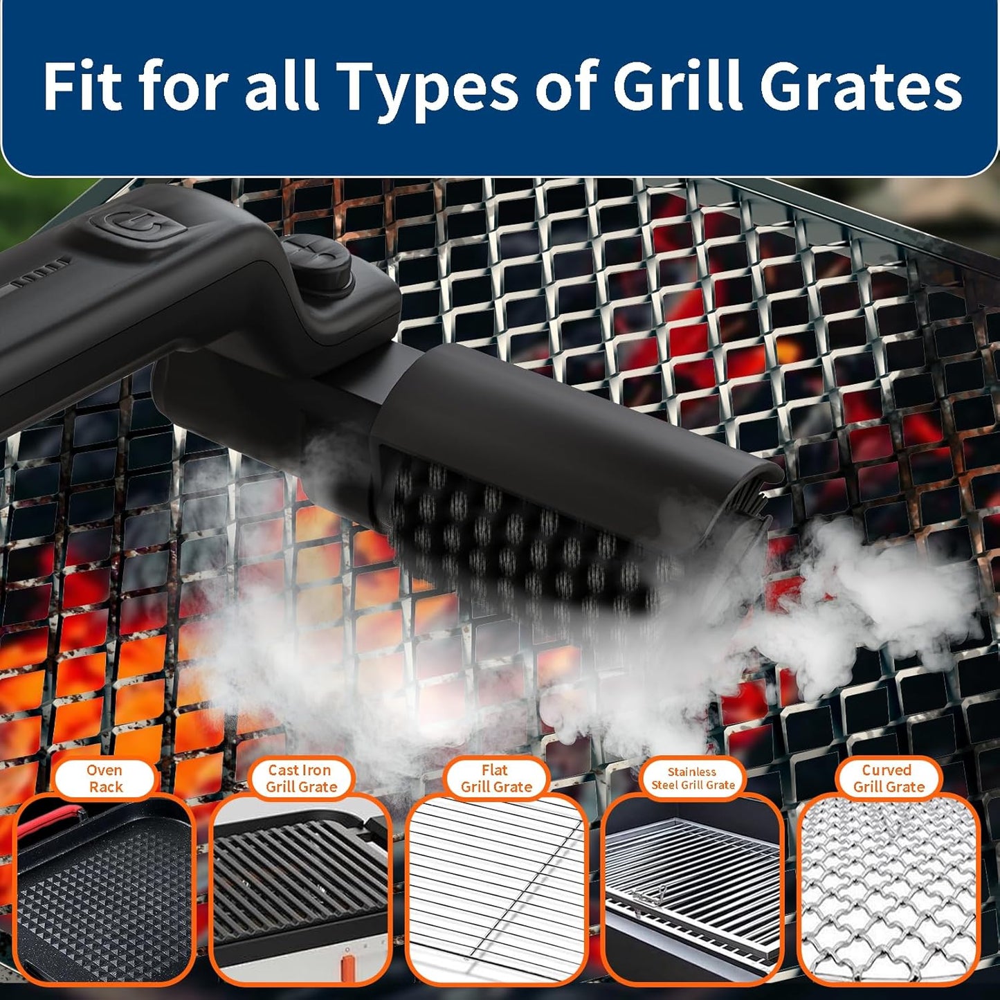 Cordless Electric Grill Brush, 3 Speeds and USB-C, view 4