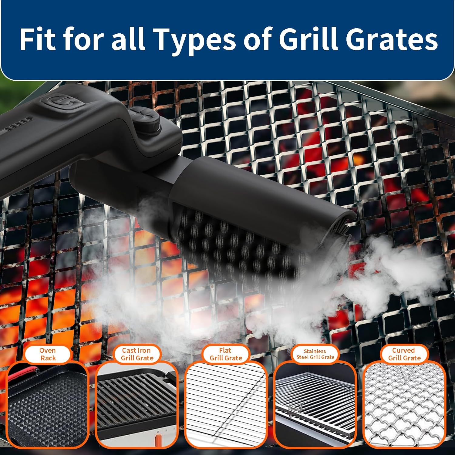 Cordless Electric Grill Brush, 3 Speeds and USB-C, view 4