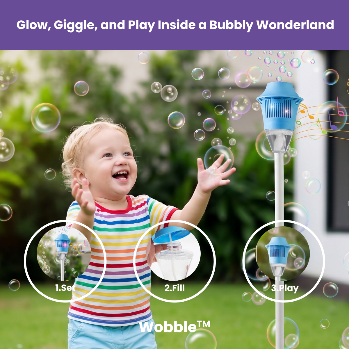 Bubble Machine on a Stand with Lights and Music, view 12