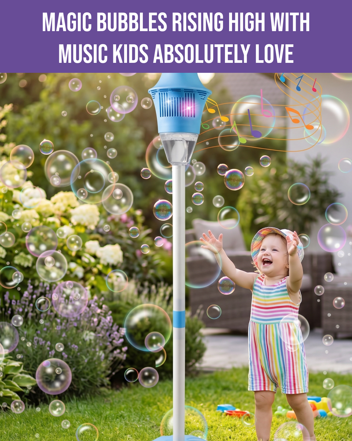 Bubble Machine on a Stand with Lights and Music, view 10