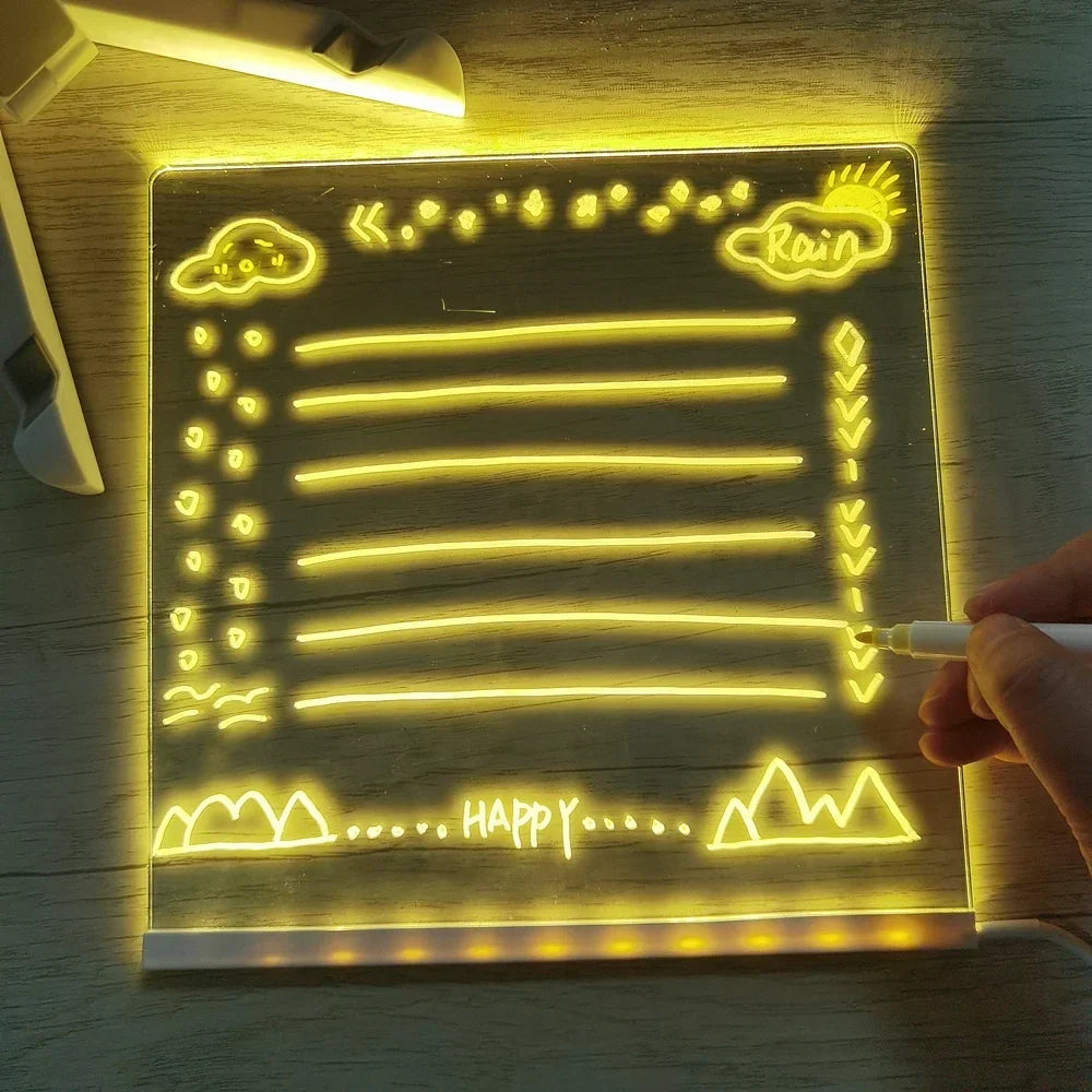 LED Light Up Drawing Board with 7 Neon Pens, view 6
