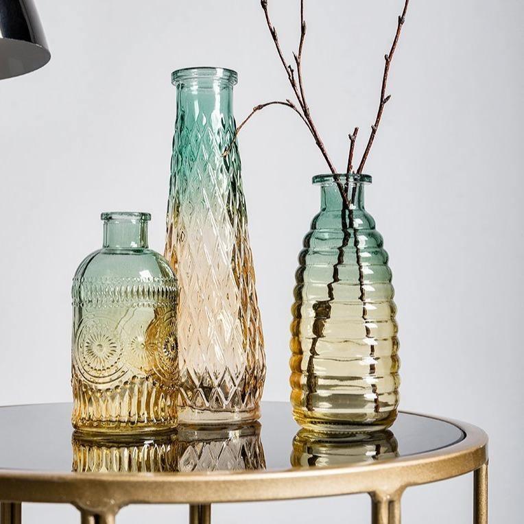 Ombre Glass Bottle Bud Vases, Singles or Full Set, view 8