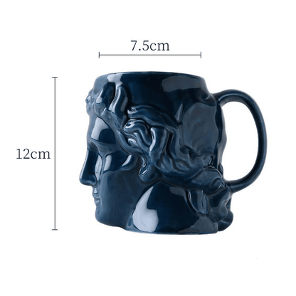 Sculpted David Head Ceramic Mug, 19 oz, view 11
