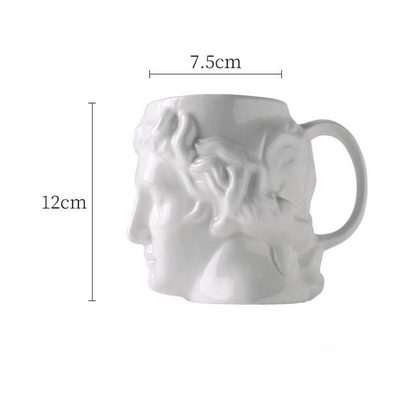 Sculpted David Head Ceramic Mug, 19 oz, view 10