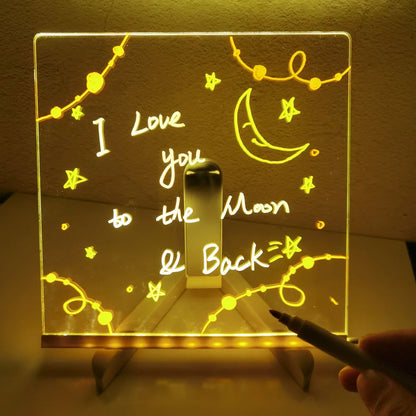 LED Light Up Drawing Board with 7 Neon Pens, view 3