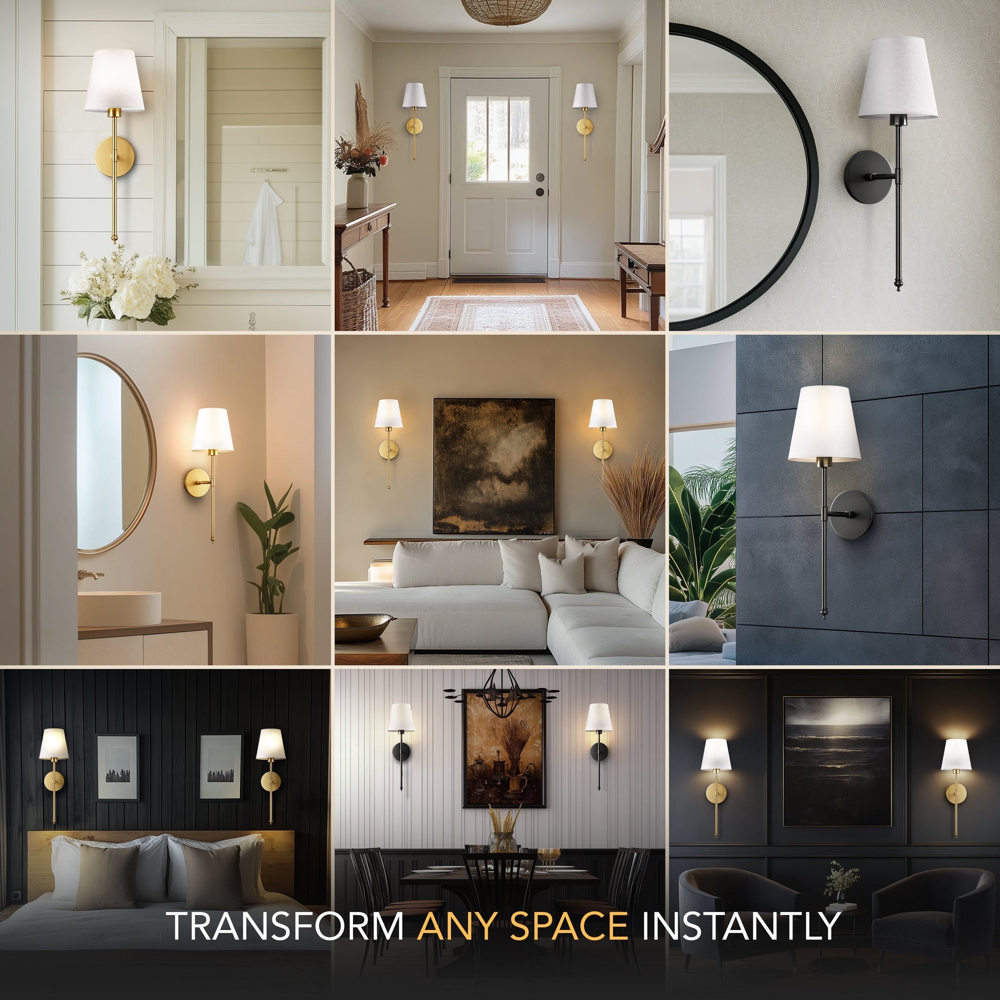 Wireless Wall Sconces, Set of 2, Three Finishes, view 7