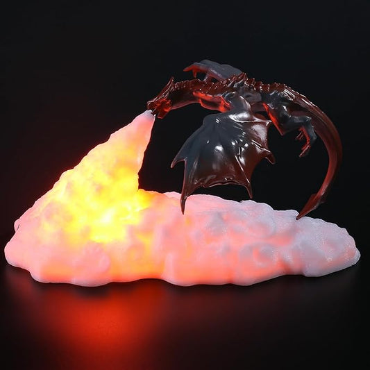 LED Dragon Lamp with Flame Effect, USB Powered, view 2