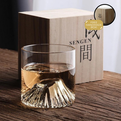 Handmade Japanese Whiskey Glass with Wooden Box, view 2