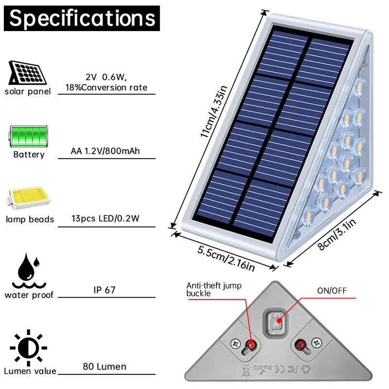 Outdoor Solar Step Lights for Stairs and Decks, view 12
