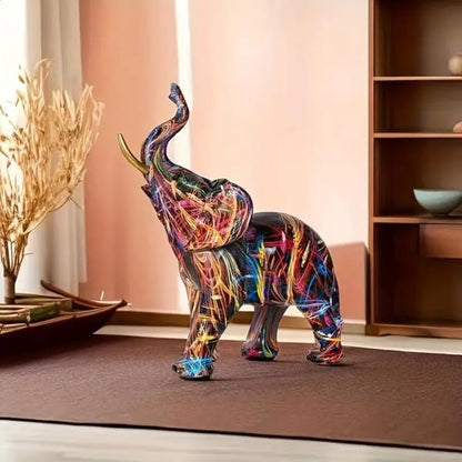 Graffiti Painted Elephant Sculpture, Two Sizes, view 5