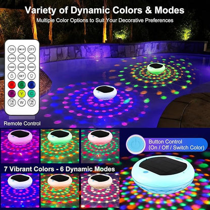 Solar Floating Pool Light, 6.7 in, with Remote, view 2