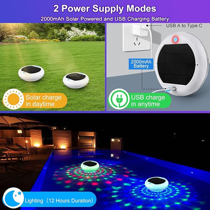 Solar Floating Pool Light, 6.7 in, with Remote, view 3