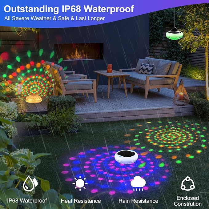 Solar Floating Pool Light, 6.7 in, with Remote, view 5