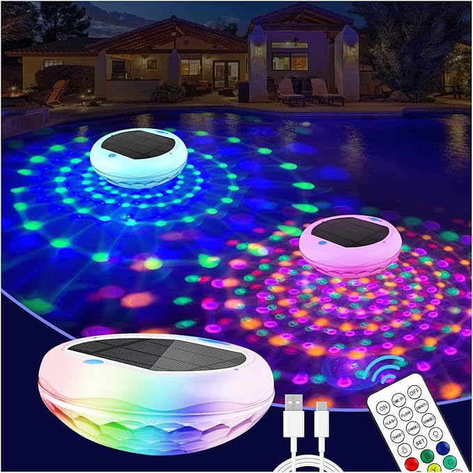 Solar Floating Pool Light, 6.7 in, with Remote, view 7