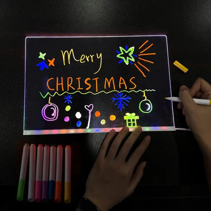 LED Light Up Drawing Board with 7 Neon Pens
