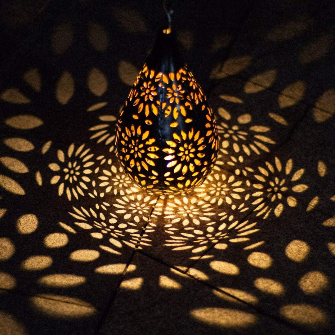 Solar Garden Lantern in Cut Stainless Steel, view 3