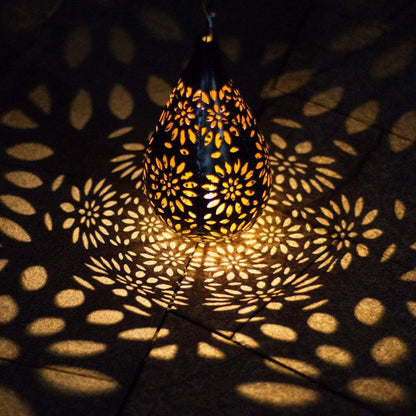 Solar Garden Lantern in Cut Stainless Steel, view 3
