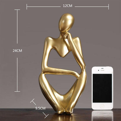 Abstract Thinker Resin Figurine, 5.1 in Tall, view 26