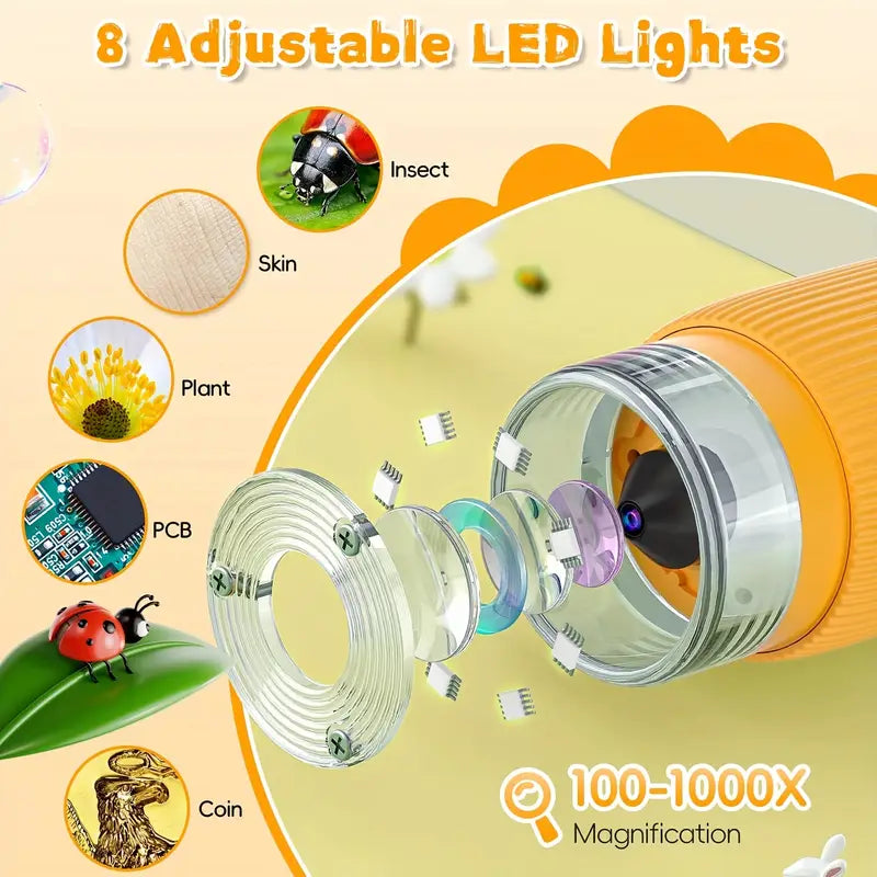 Handheld Digital Microscope for Kids, Two Colors, view 6