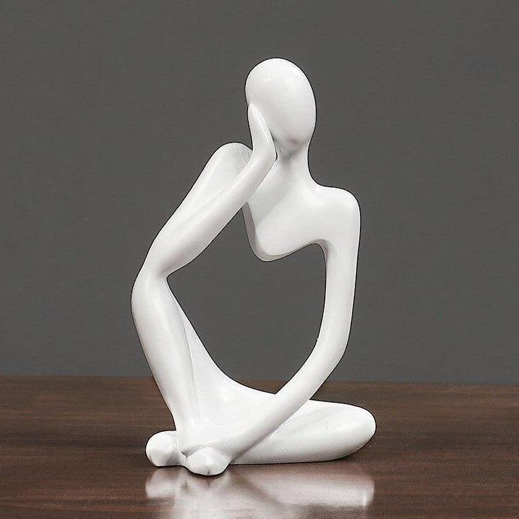 Abstract Thinker Resin Figurine, 5.1 in Tall, view 24