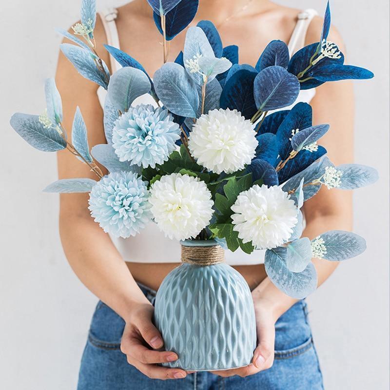 Textured Ceramic Vase with Origami Fold Pattern, view 4
