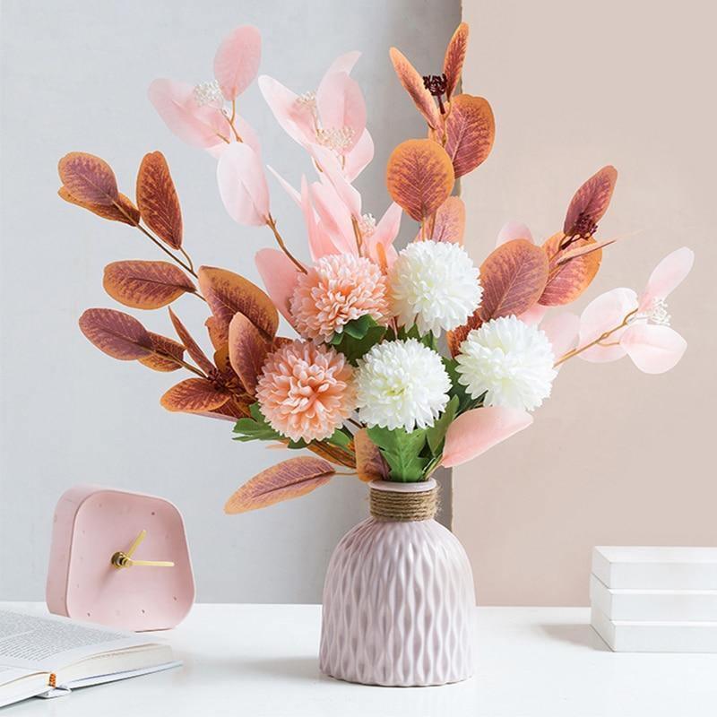 Textured Ceramic Vase with Origami Fold Pattern, view 3