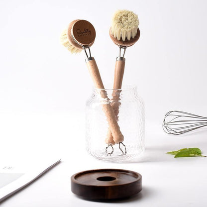 Wood Dish Brush with Replaceable Head, view 3