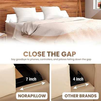 Headboard Gap Filler Wedge Pillow with Side Pockets, view 5