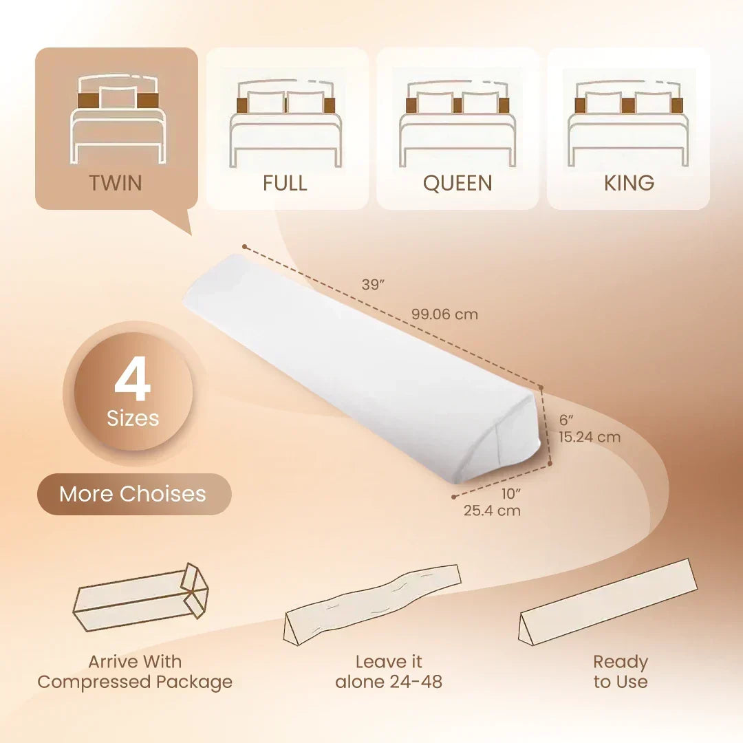 Headboard Gap Filler Wedge Pillow with Side Pockets, view 6