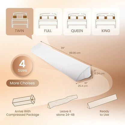 Headboard Gap Filler Wedge Pillow with Side Pockets, view 6