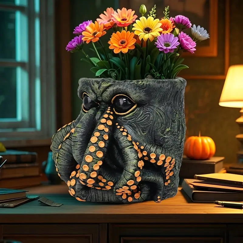 Octopus Tentacle Resin Planter with Drainage Holes, view 3
