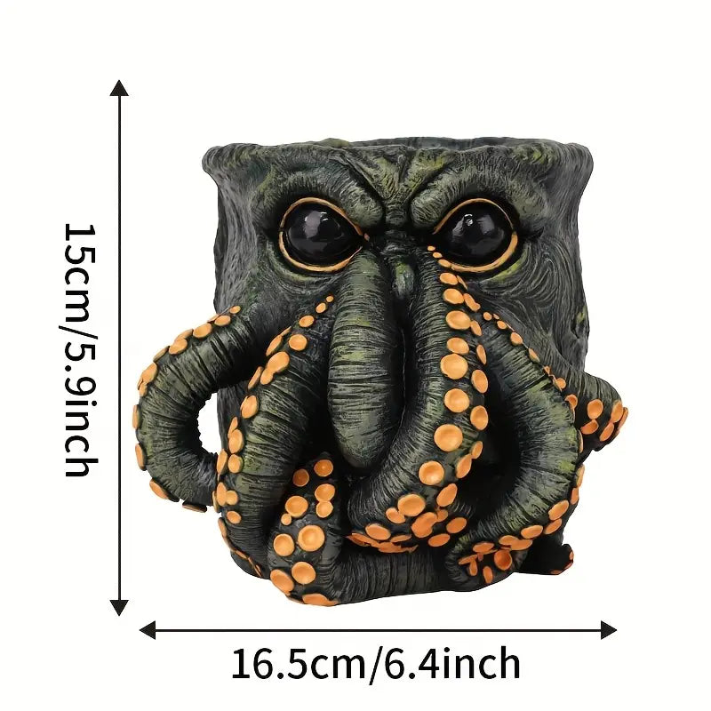 Octopus Tentacle Resin Planter with Drainage Holes, view 4