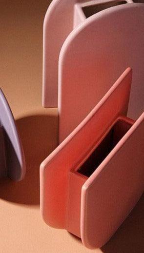 Geometric Ceramic Vases, Round, Half Moon or Arch, view 7