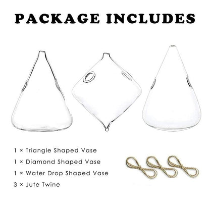 Hanging Glass Terrarium Vases, Set of 3, view 7