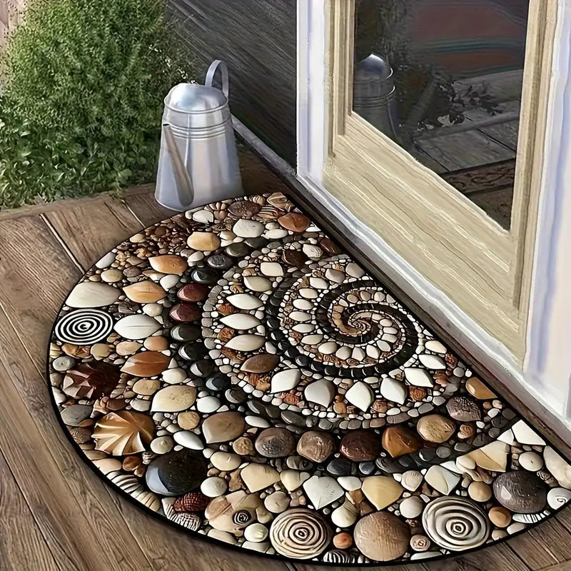 Half Round Pebble Print Doormat, Two Sizes, view 2