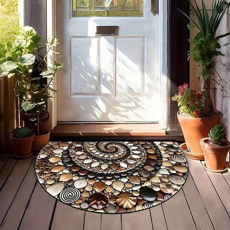 Half Round Pebble Print Doormat, Two Sizes, view 3