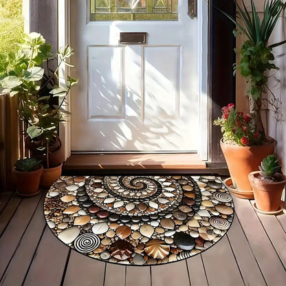 Half Round Pebble Print Doormat, Two Sizes, view 3