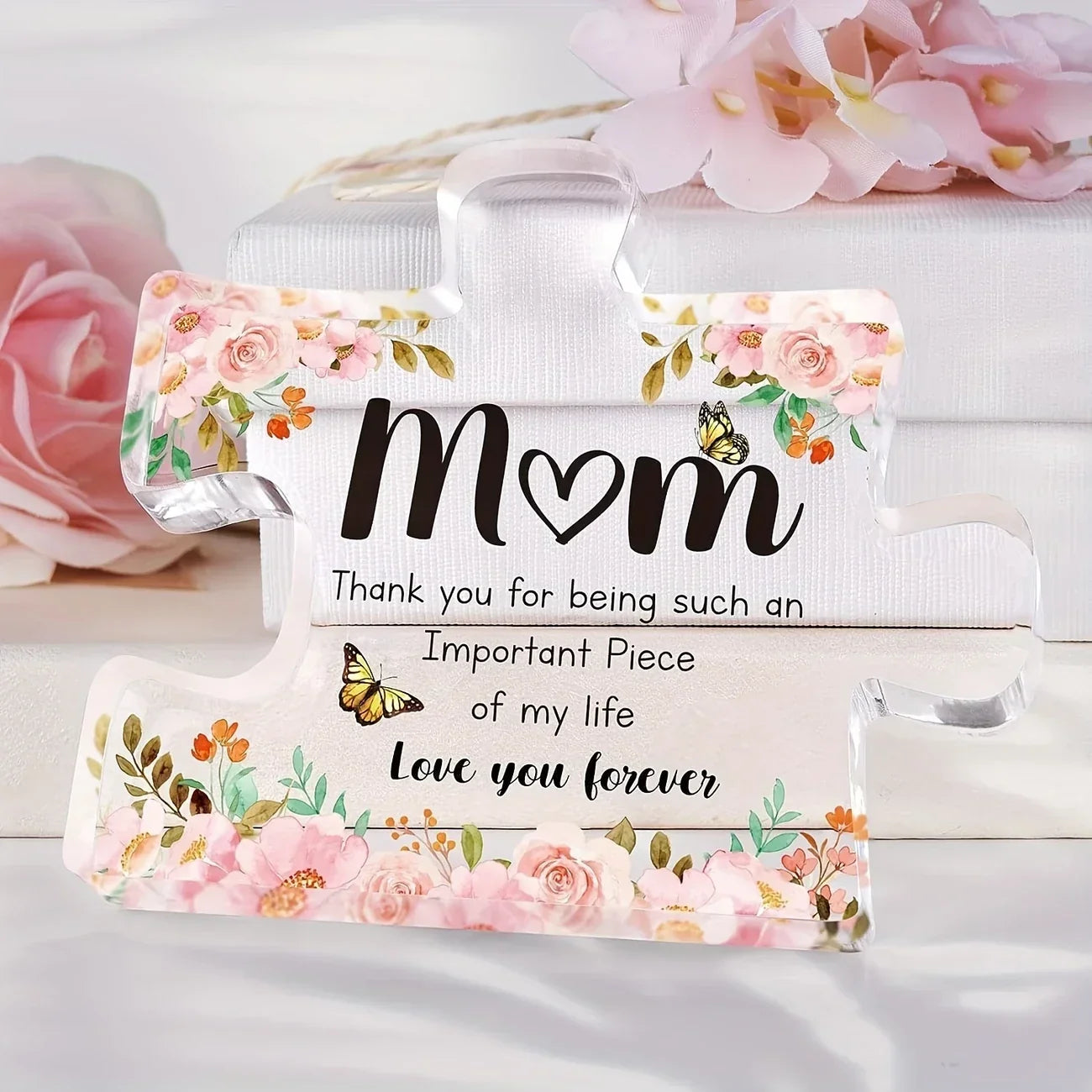 Acrylic Puzzle Piece Keepsake Gift for Mom, view 3