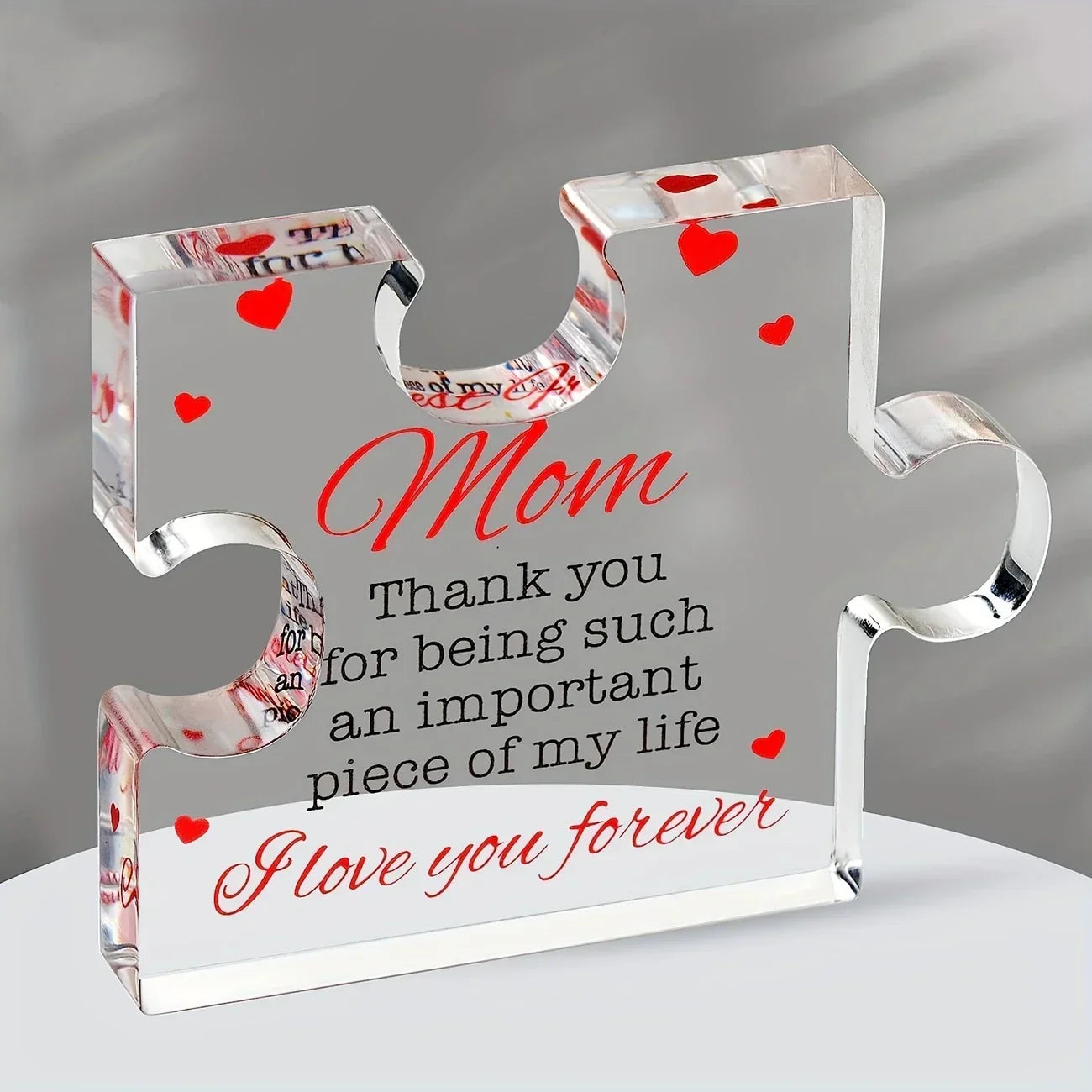 Acrylic Puzzle Piece Keepsake Gift for Mom, view 6