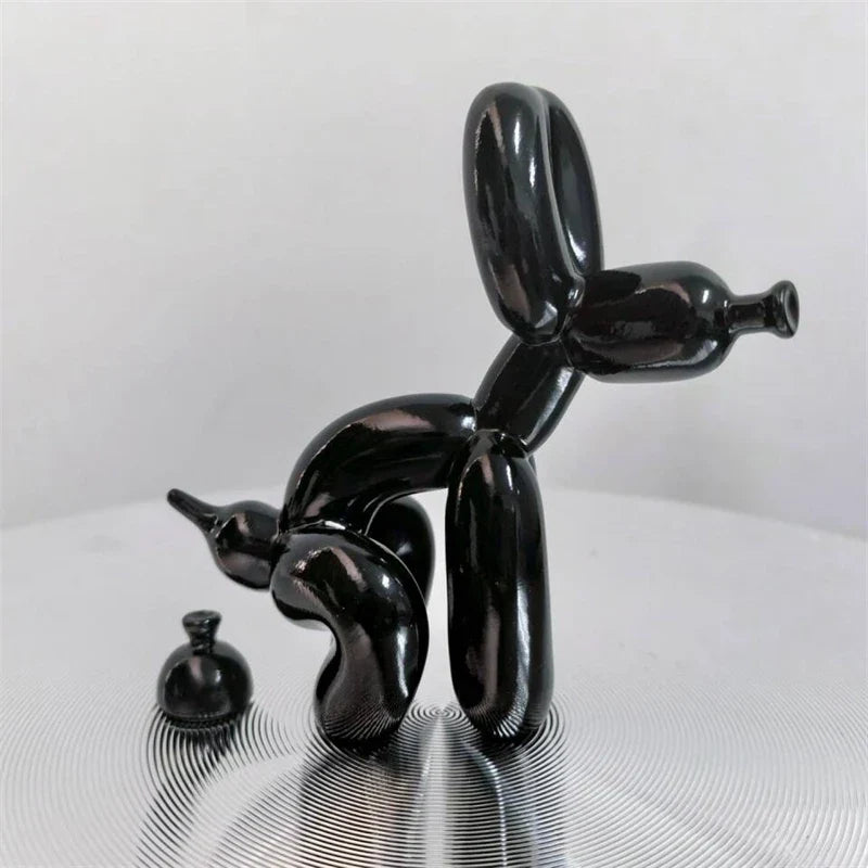 Squatting Balloon Dog Resin Figurine, Eight Colors, view 6