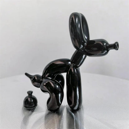 Squatting Balloon Dog Resin Figurine, Eight Colors, view 6