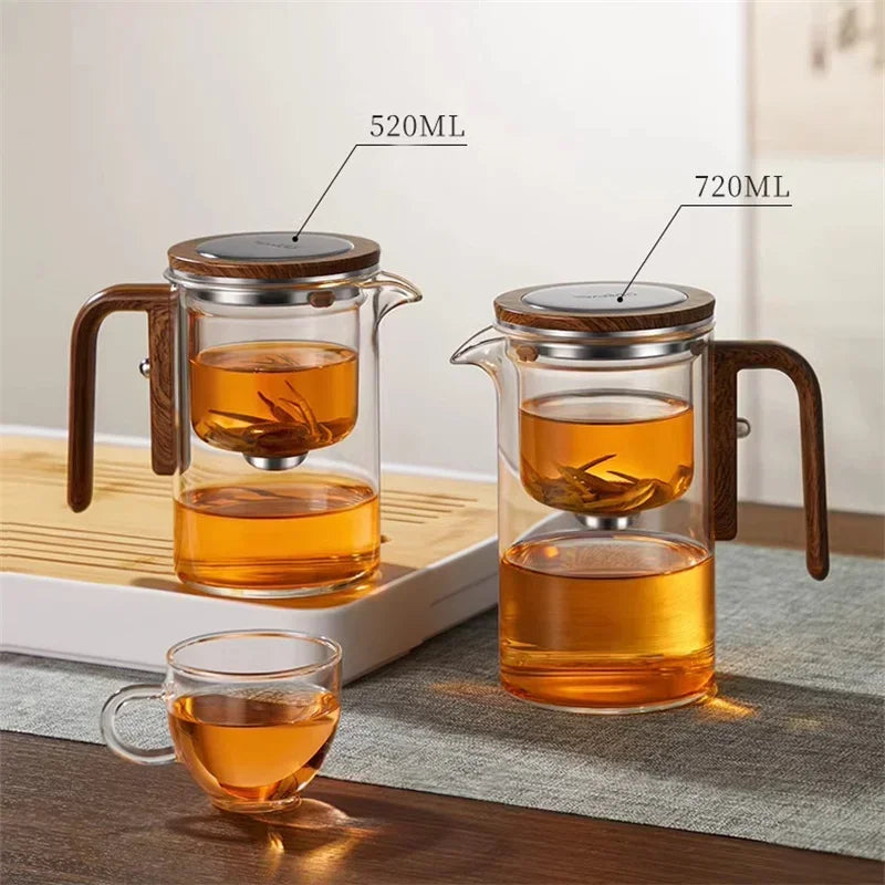 Push Button Glass Teapot with Infuser, Two Sizes, view 6