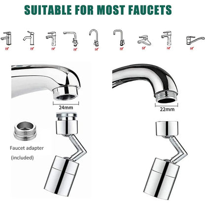 Swivel Faucet Attachment, 1080 Degree, Two Spray Modes, view 3