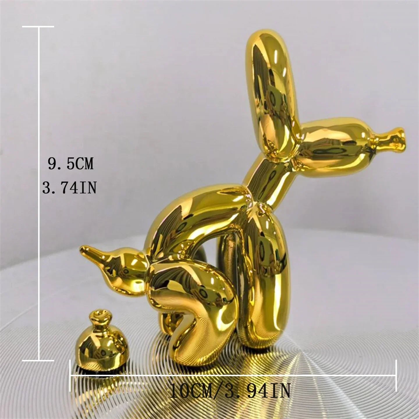 Squatting Balloon Dog Resin Figurine, Eight Colors, view 8