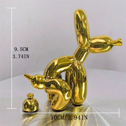 Squatting Balloon Dog Resin Figurine, Eight Colors, view 8