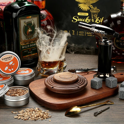 Cocktail Smoker Kit with Wood Chips, Beech or Walnut, view 3