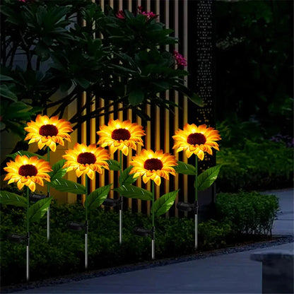Solar Sunflower Garden Stake Lights, Set of 2, view 9